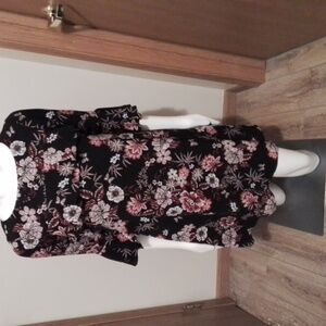 Jessica Howard black and pink floral dress, size 8